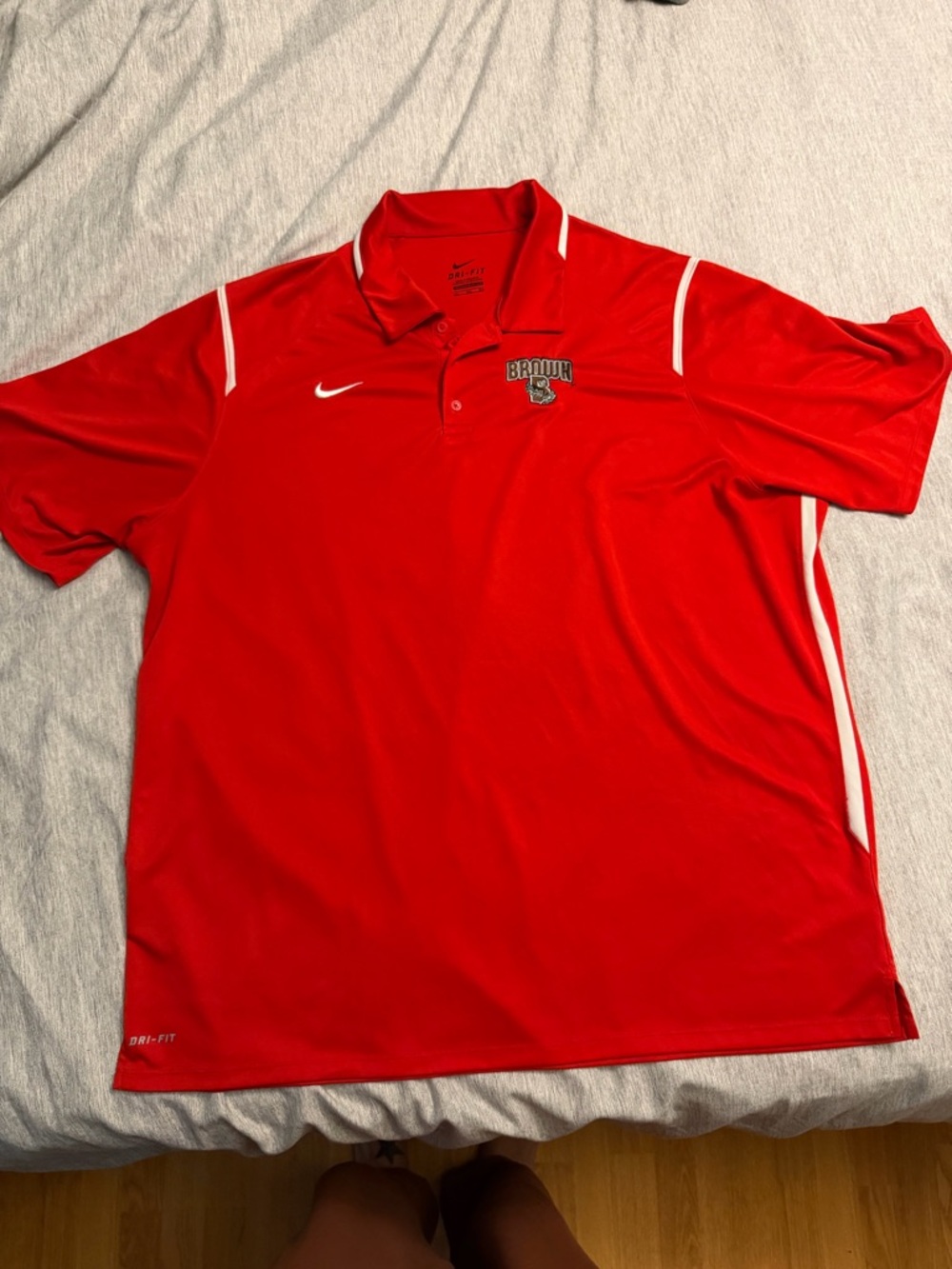 Nike Men’s Red Polo Shirt with Brown University Logo 3XL